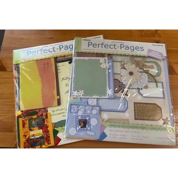 Colorbok Perfect Pages Scrapbook Kits For Fall & Seasons  6-Page Kits With Over - Picture 1 of 2